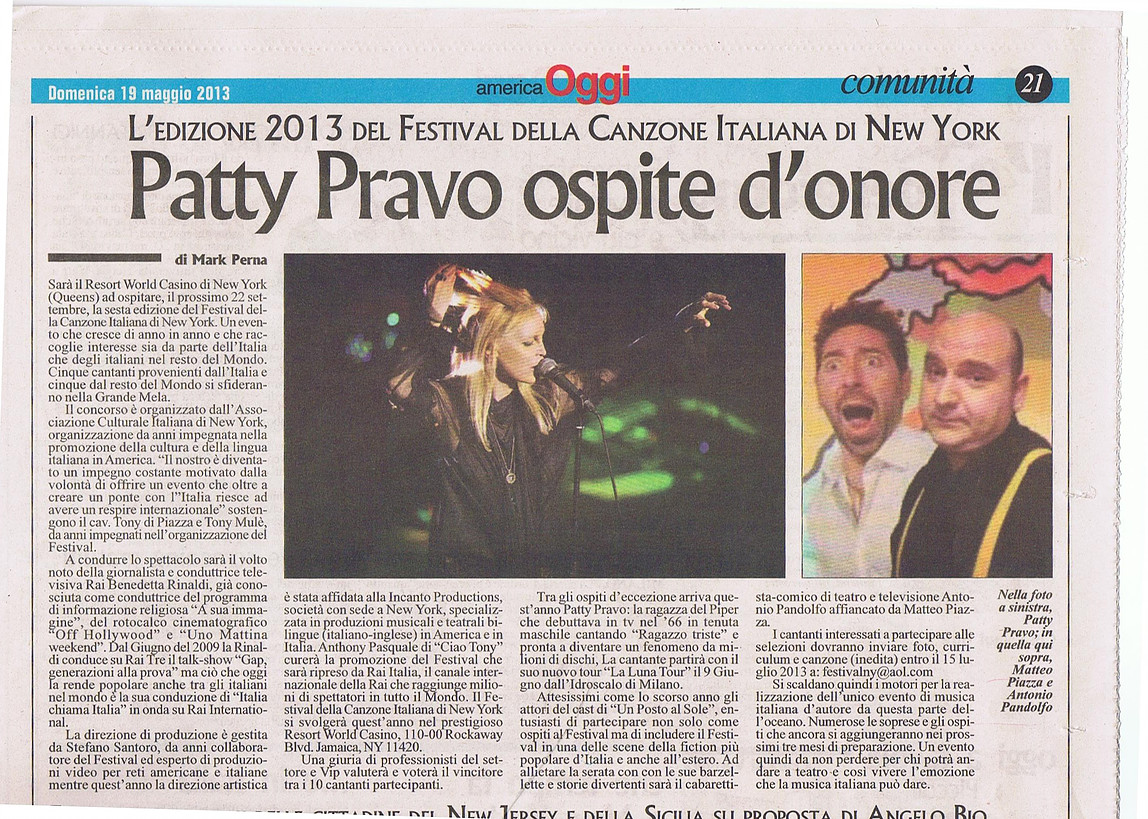 2013 patty Pravo